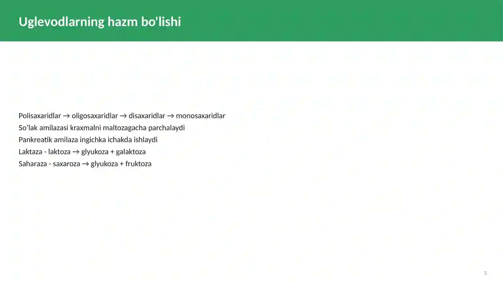 Oshqozon-Ichak Tizimi Biokimyosi 3