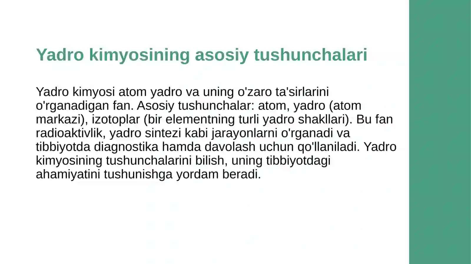 Yadro kimyosining tibbiyotdagi òrni 3