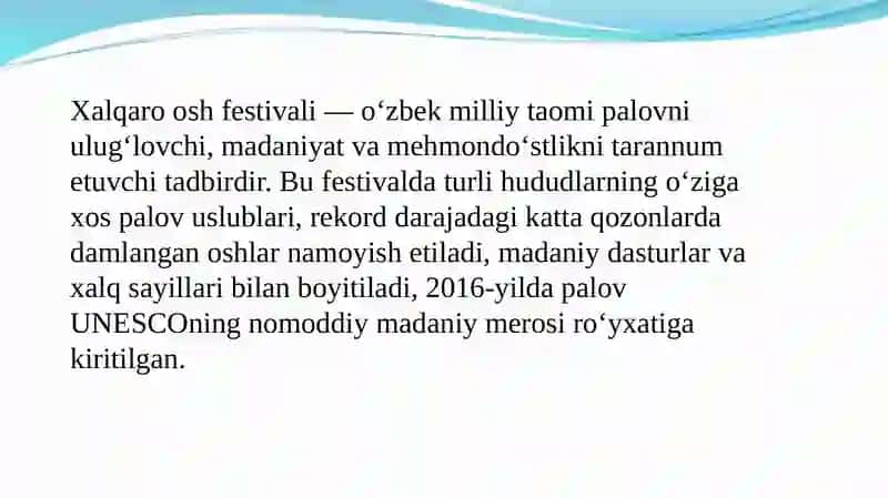XALQARO OSH FESTIVALI. 3