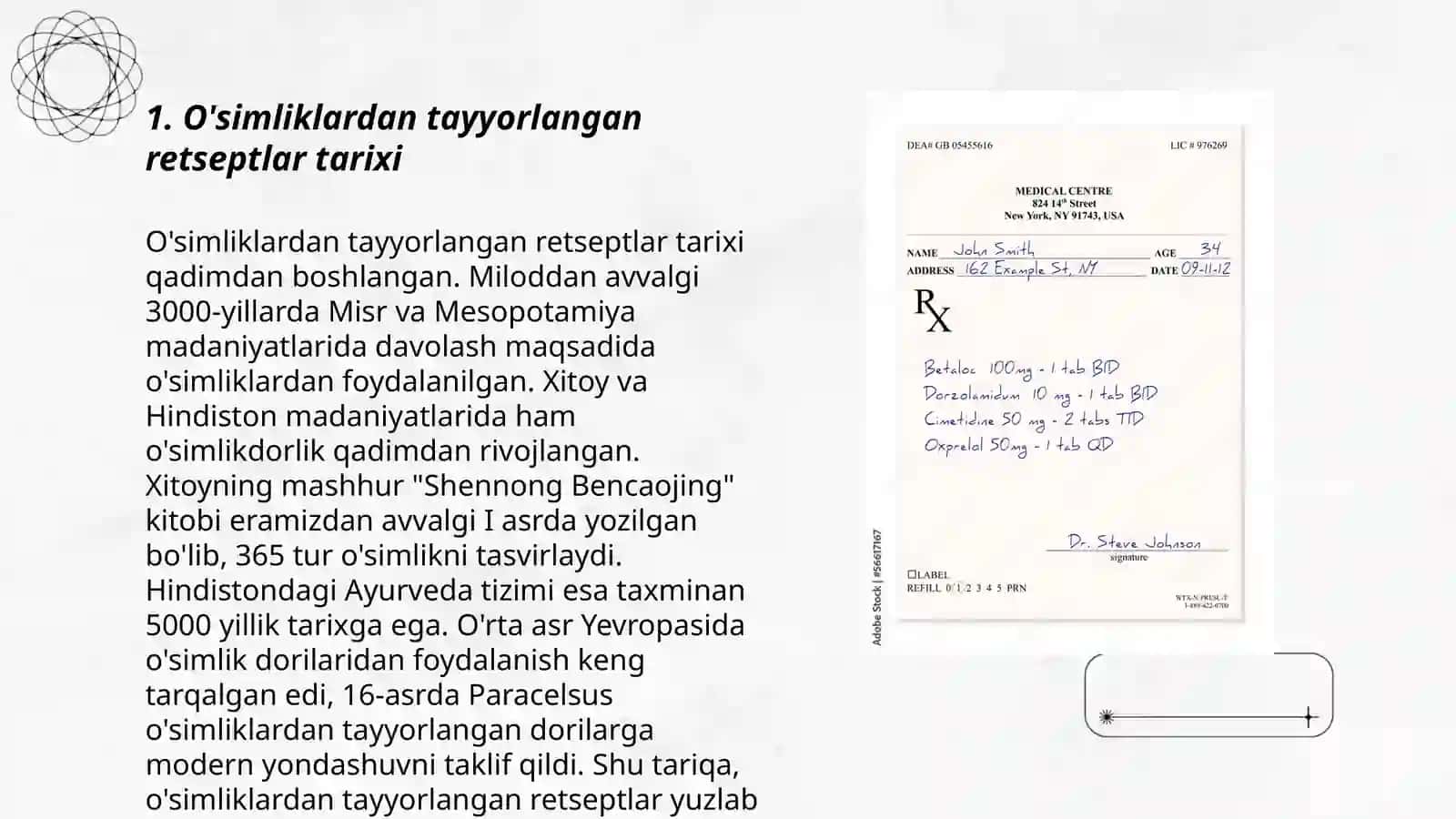 O'simliklardan tayyorlangan retseptlar tarixi 3