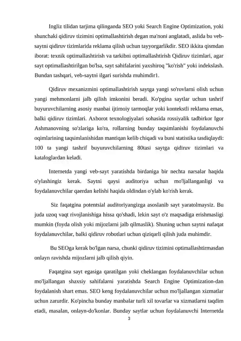 Qahvaxona Optimizatsiyalash Kursi 3
