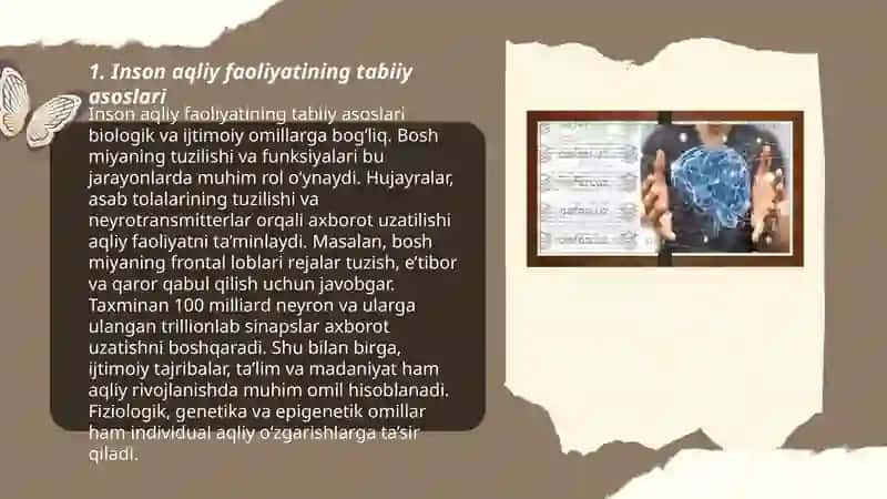 Inson aqliy faoliyatining tabiiy asoslari 3