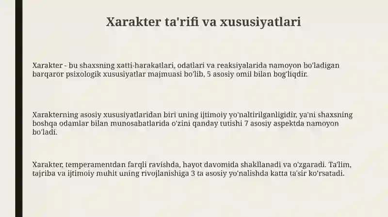 Xarakter 3
