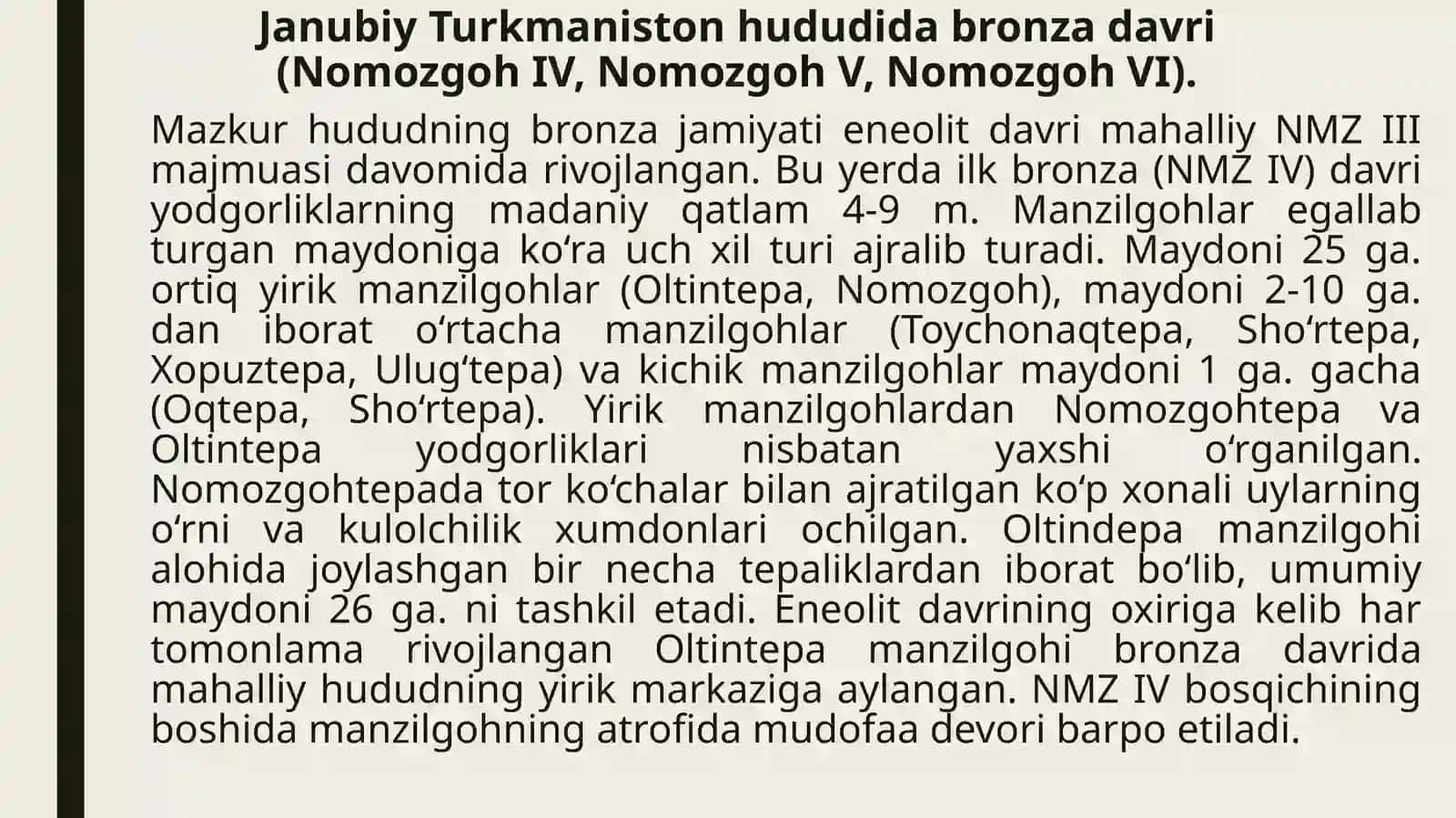 Bronza davri va uning o'rganilishi 3