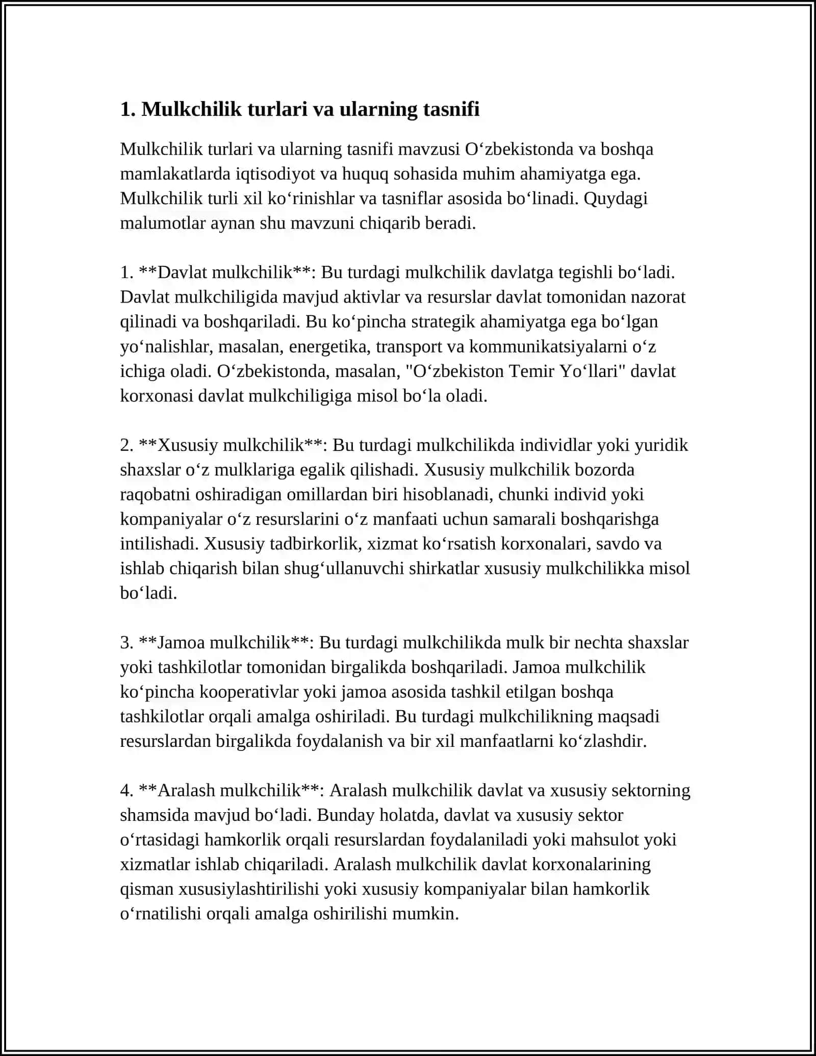 MULKCHILIK SHAKLLARI VA MULKCHILIK MUNOSABATLARI 3