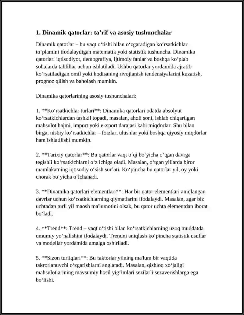 DINAMIKA QATORLARI 3