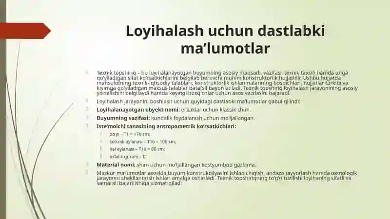 Erkaklar klassik belli kiyimlarini yangi modelini loyihalash 3