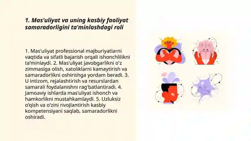 Mas'uliyat va kasbiy faoliyat samaradorligi 3