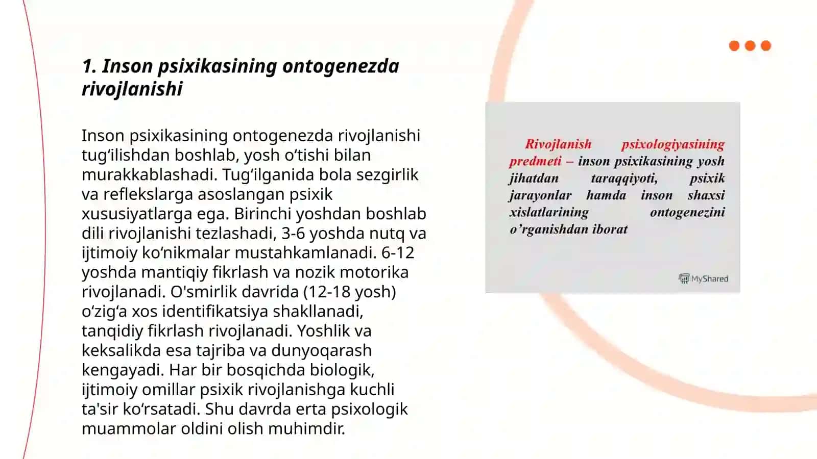 Inson psixikasining ontogenezda rivojlanishi 3