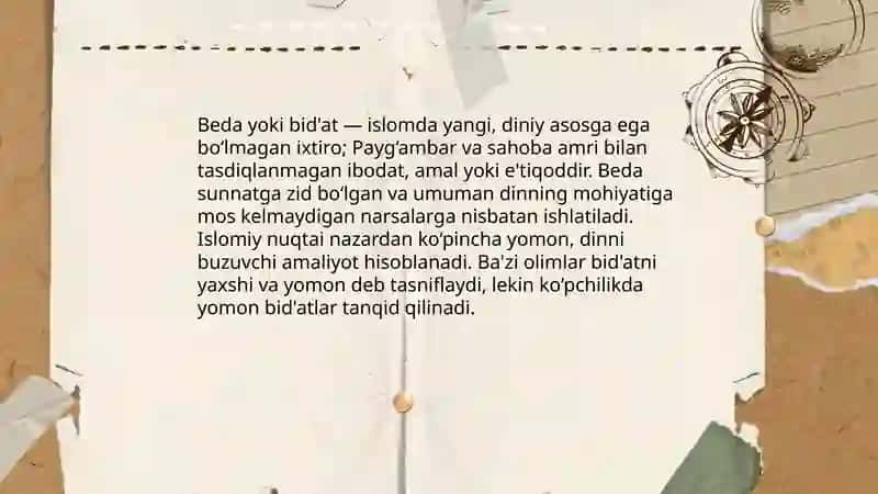 Beda haqida umumiy malumot 3