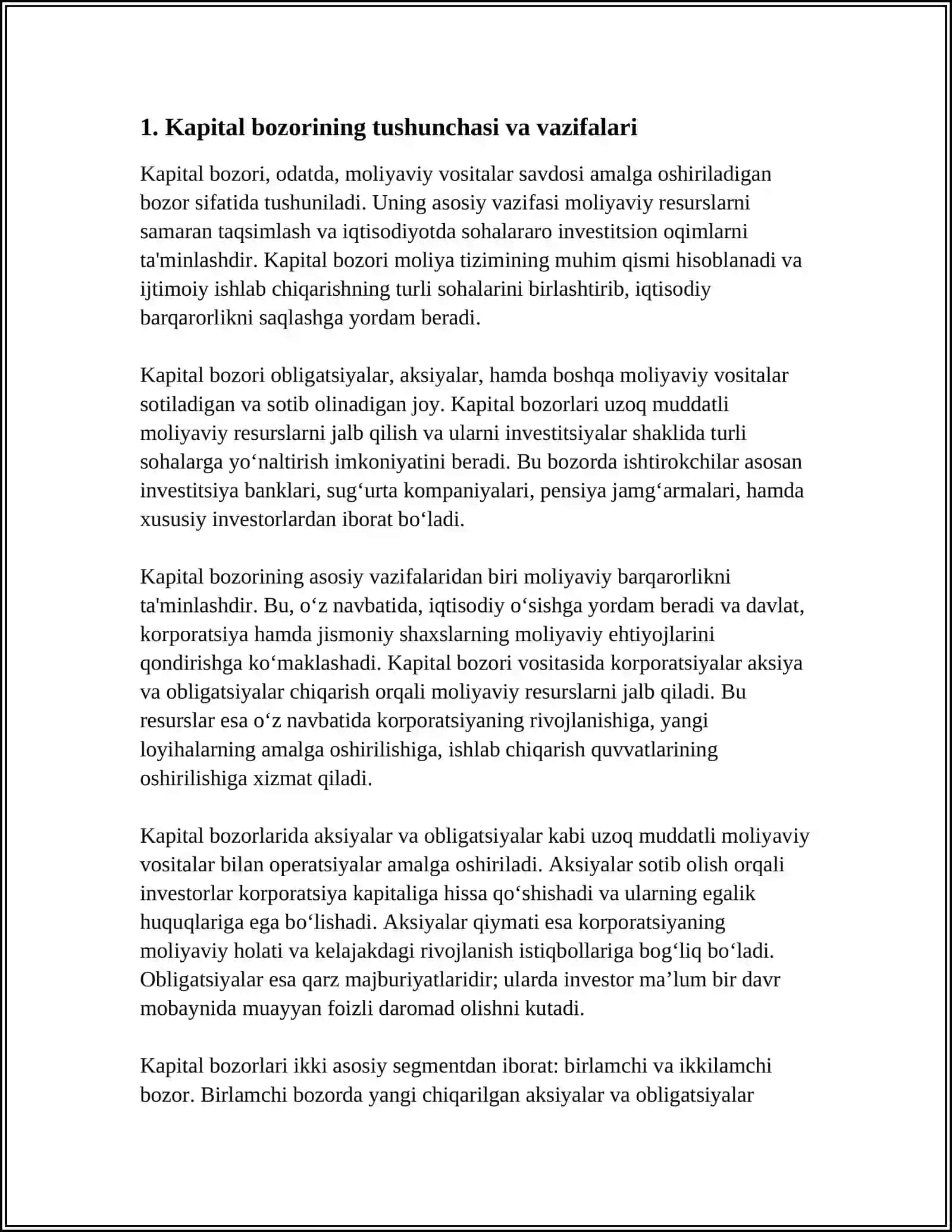 KAPITAL BOZORINI TARKIBIY TUZILISHI 3