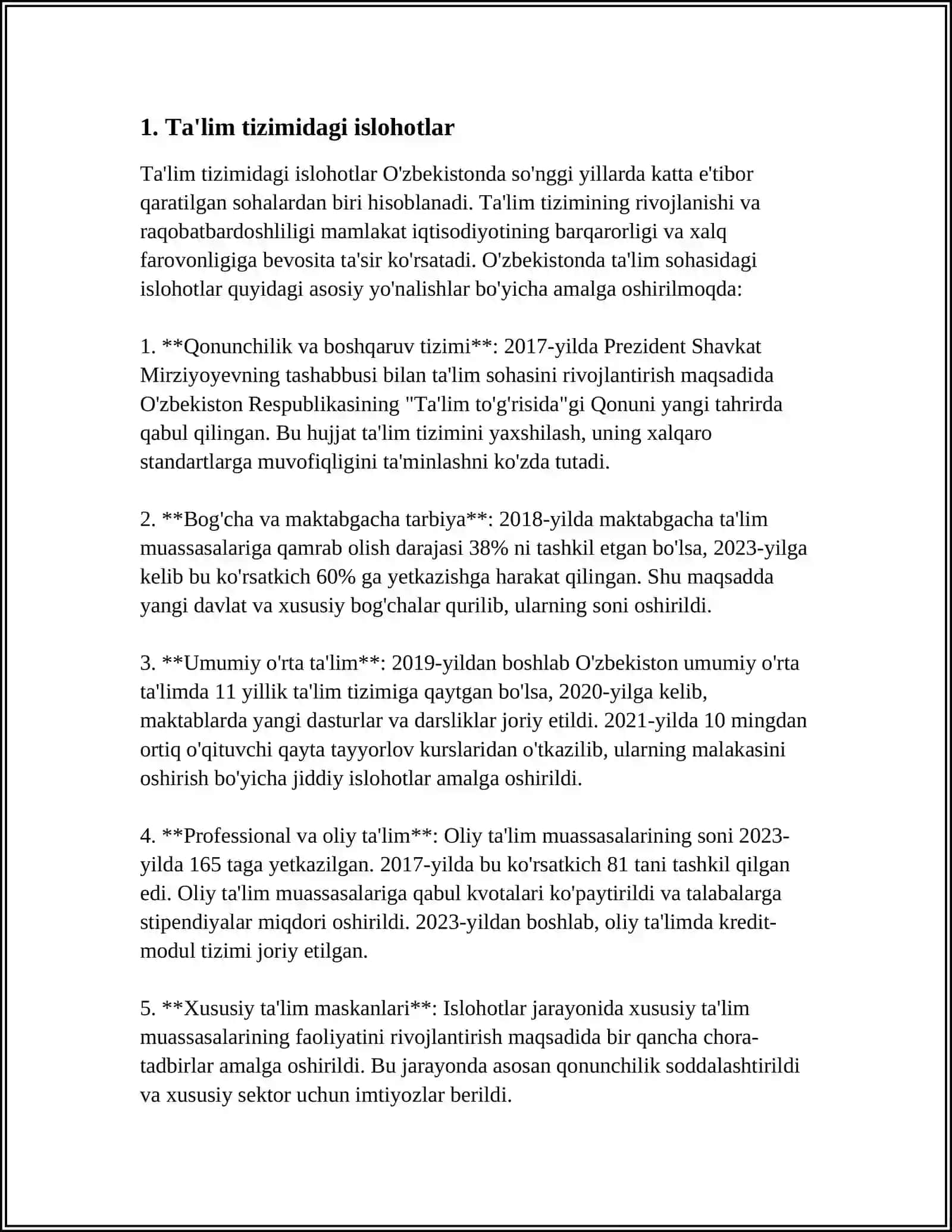 OʻZBEKISTON RESPUPLIKASIDA IJTIMOIY SOHADAGI ISLOHATLAR 3