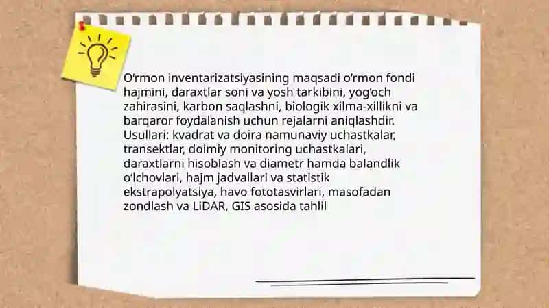 O‘rmon, undagi daraxtlar sonini aniqlash 3