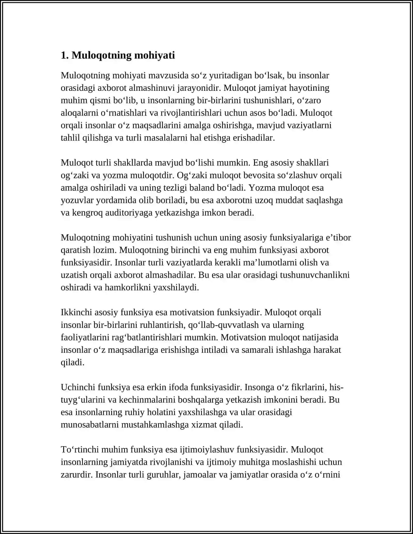 MULOQOT HAQIDA TUSHUNCHA 3