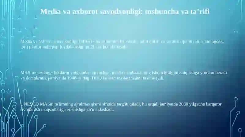 Media va axborot savodxonligi 3