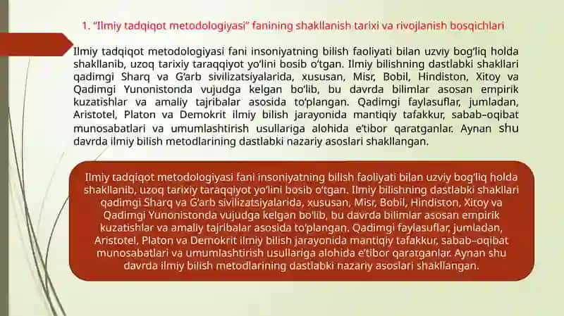 Ilmiy tadqiqot metodologiyasi 3