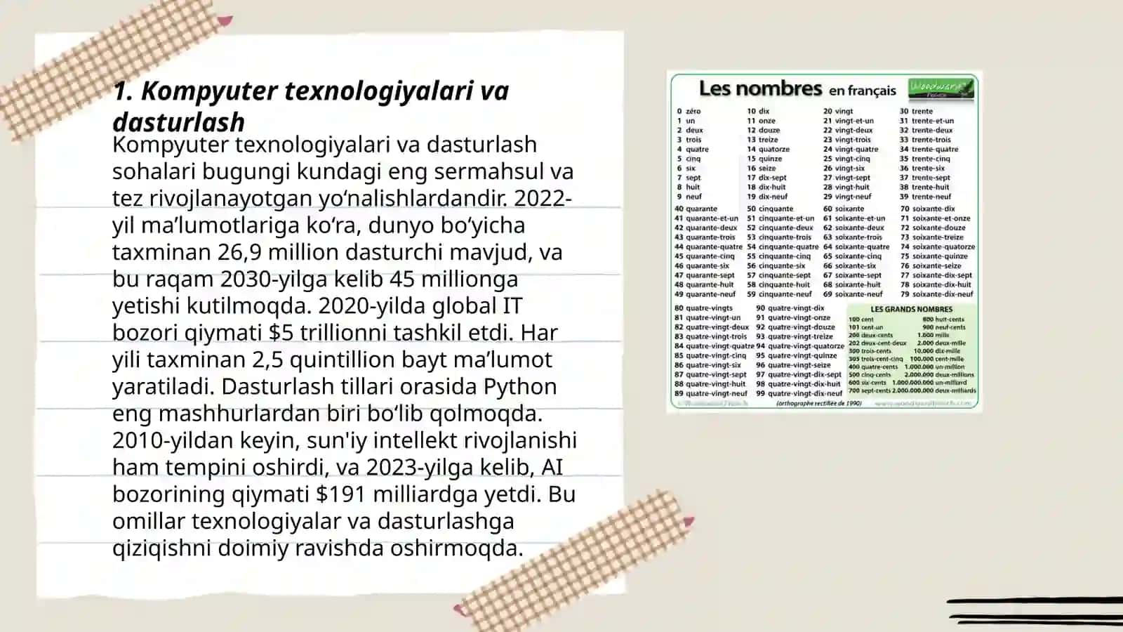 Kasib hunarga yo’naltirish fanidan taqdimot 3