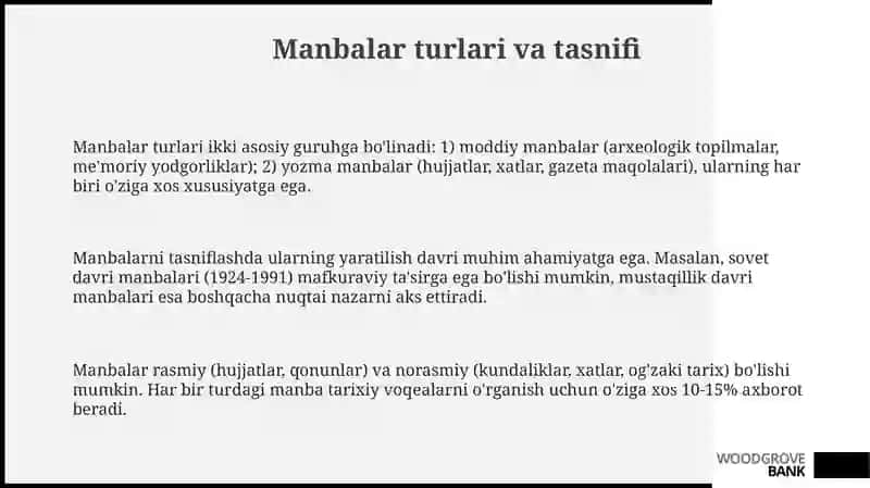 Oʻzbekistonning XX asr tarixga oid manbalar 3
