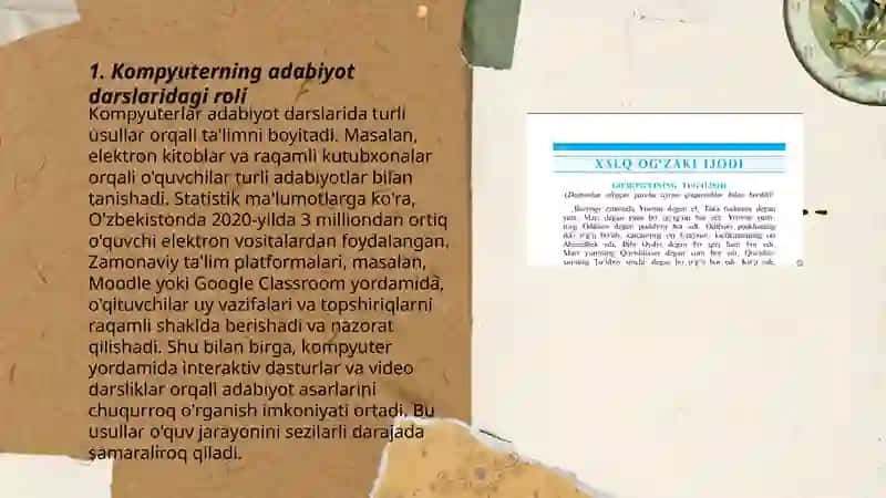 Adabiyot òqitishda darslarni kompuyuterlashtirish 3