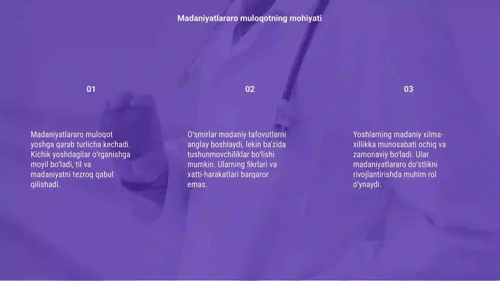 Madaniyatlararo muloqotda yosh xususiyatlari 3