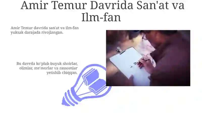 Amir TemurDavridagiIjodVa Ilim 3