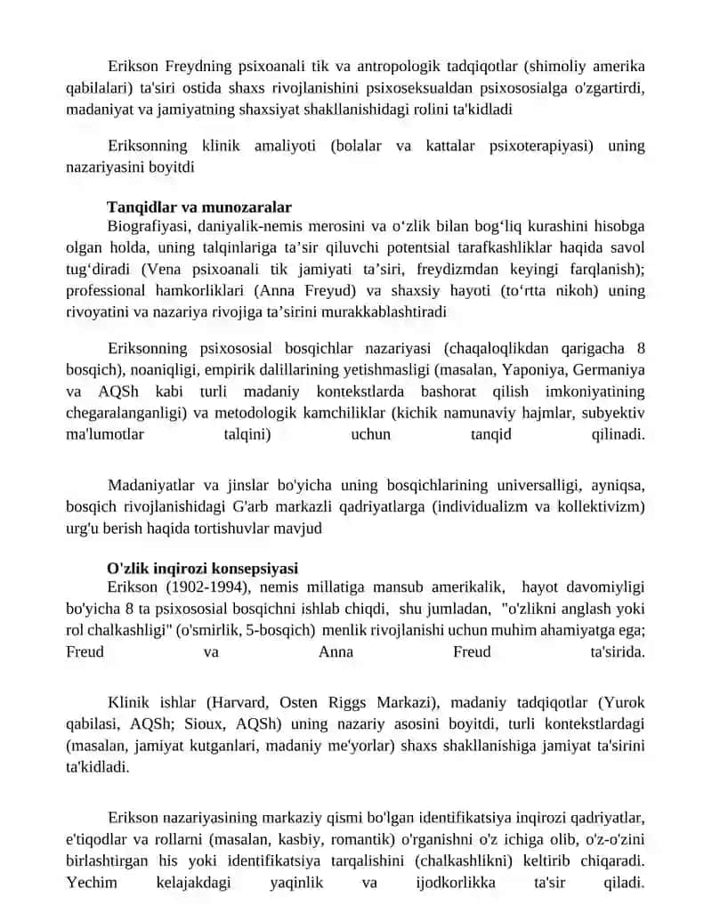 Erik Eriksonning hayoti va ijodi 3