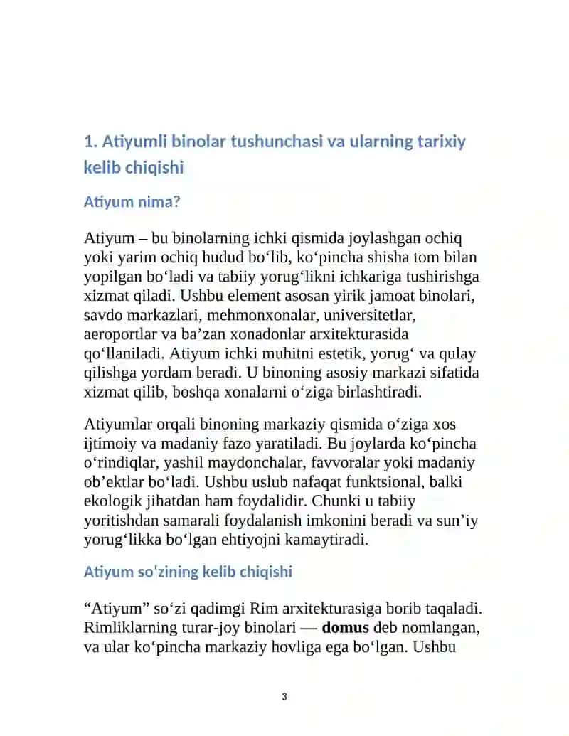 Atriumli Binolar Qurilishi Haqida 3
