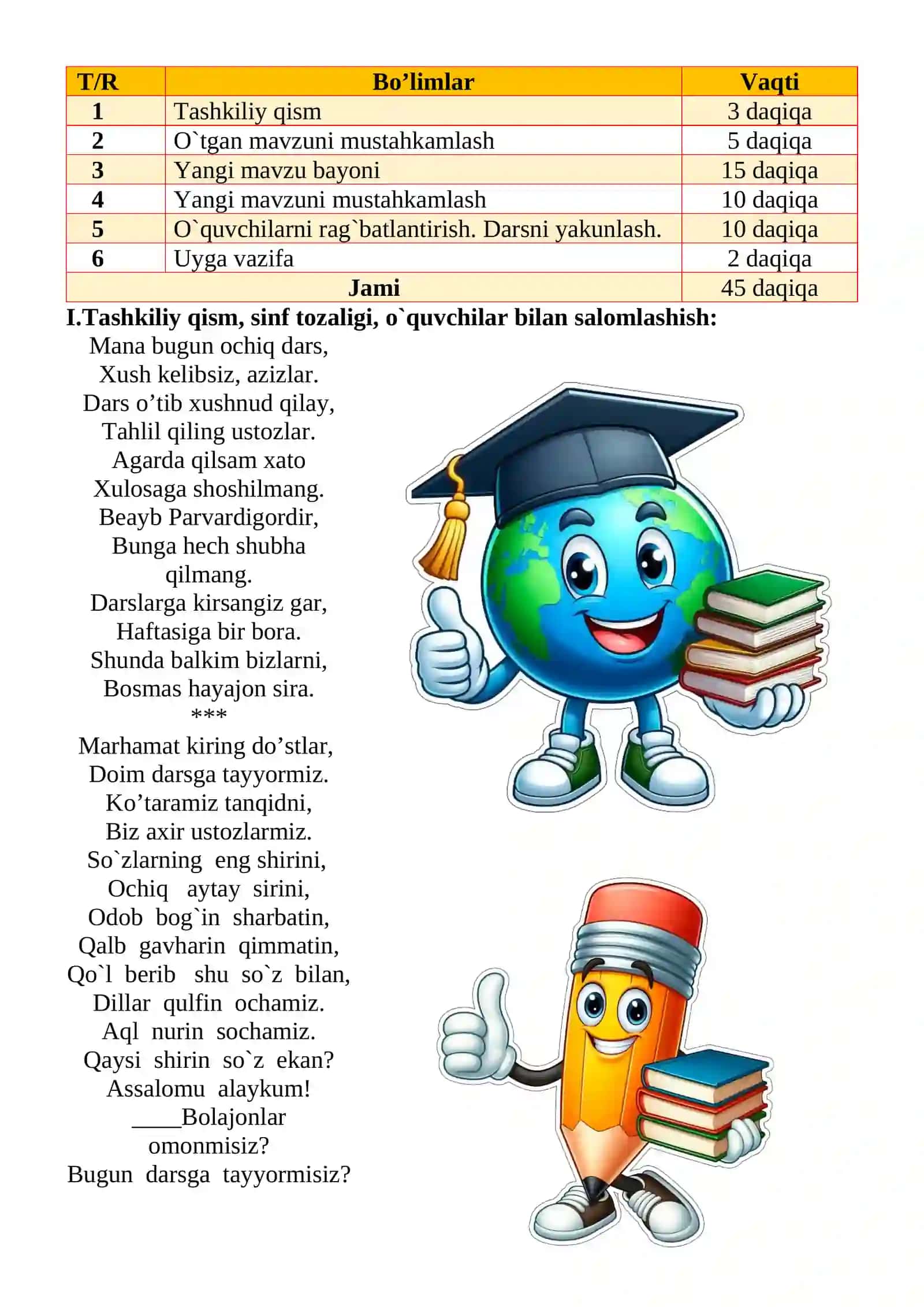 Sifatning ma’no turlari mavzusida 3-sinf Ona tili fanidan dars ishlanmasi 3