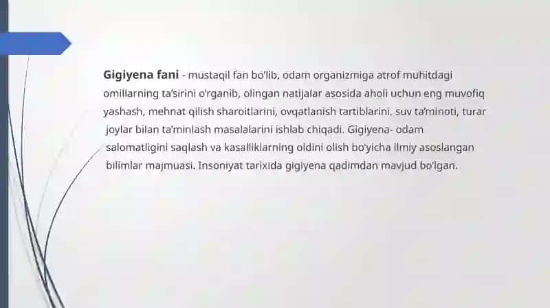 gigiyenaning rivojlanish tarixi 3