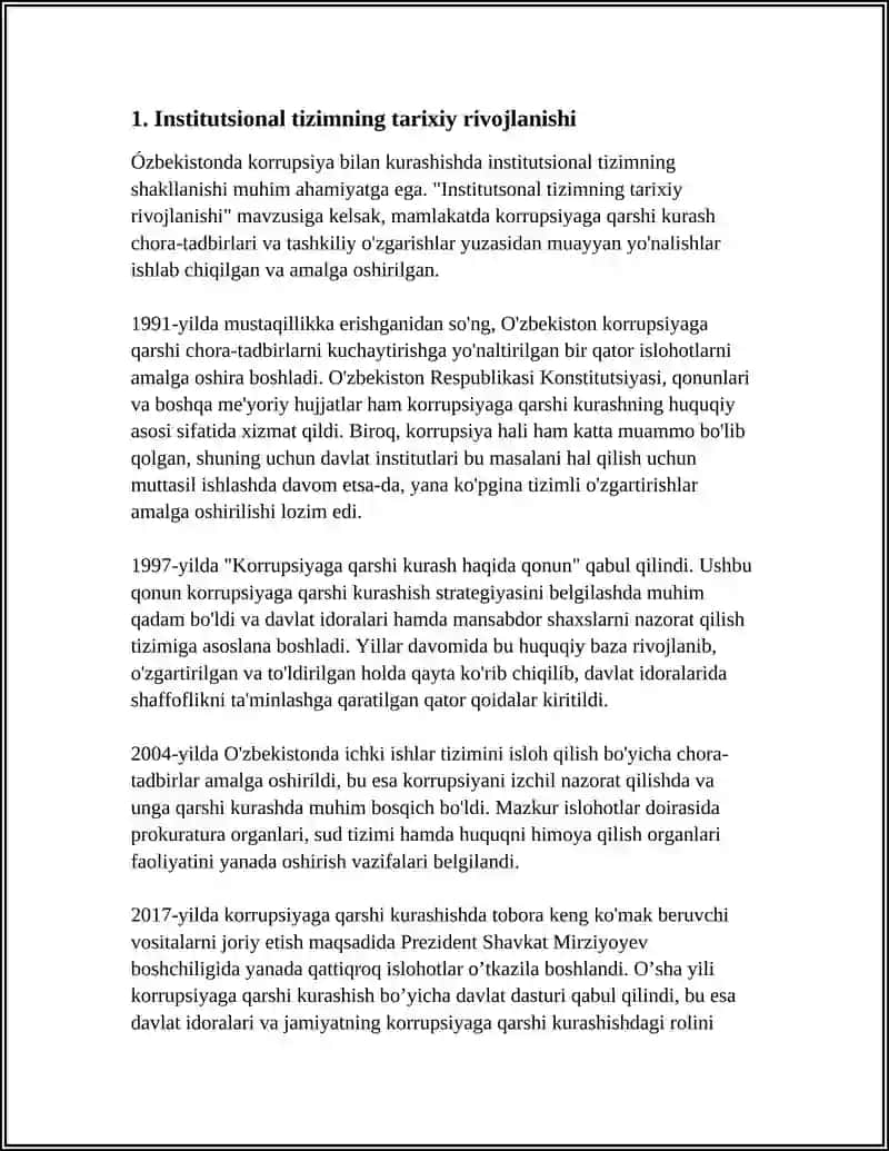 Institutsional tizimning tarixiy rivojlanishi 3