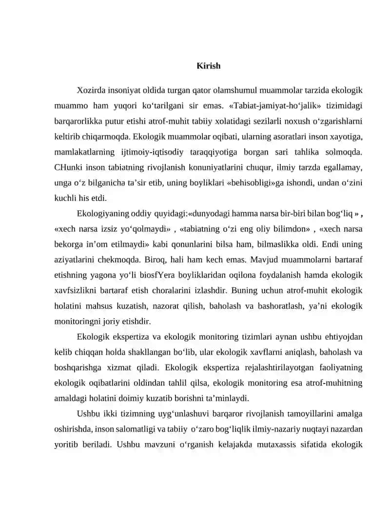 Ekologik monitoring va ekologik ekspertiza 3