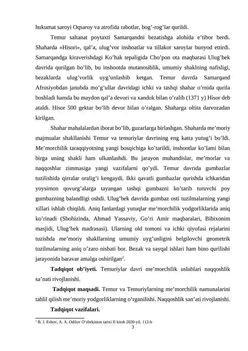 Amir Temur davri me'morchiligi va shaharsozligi 3