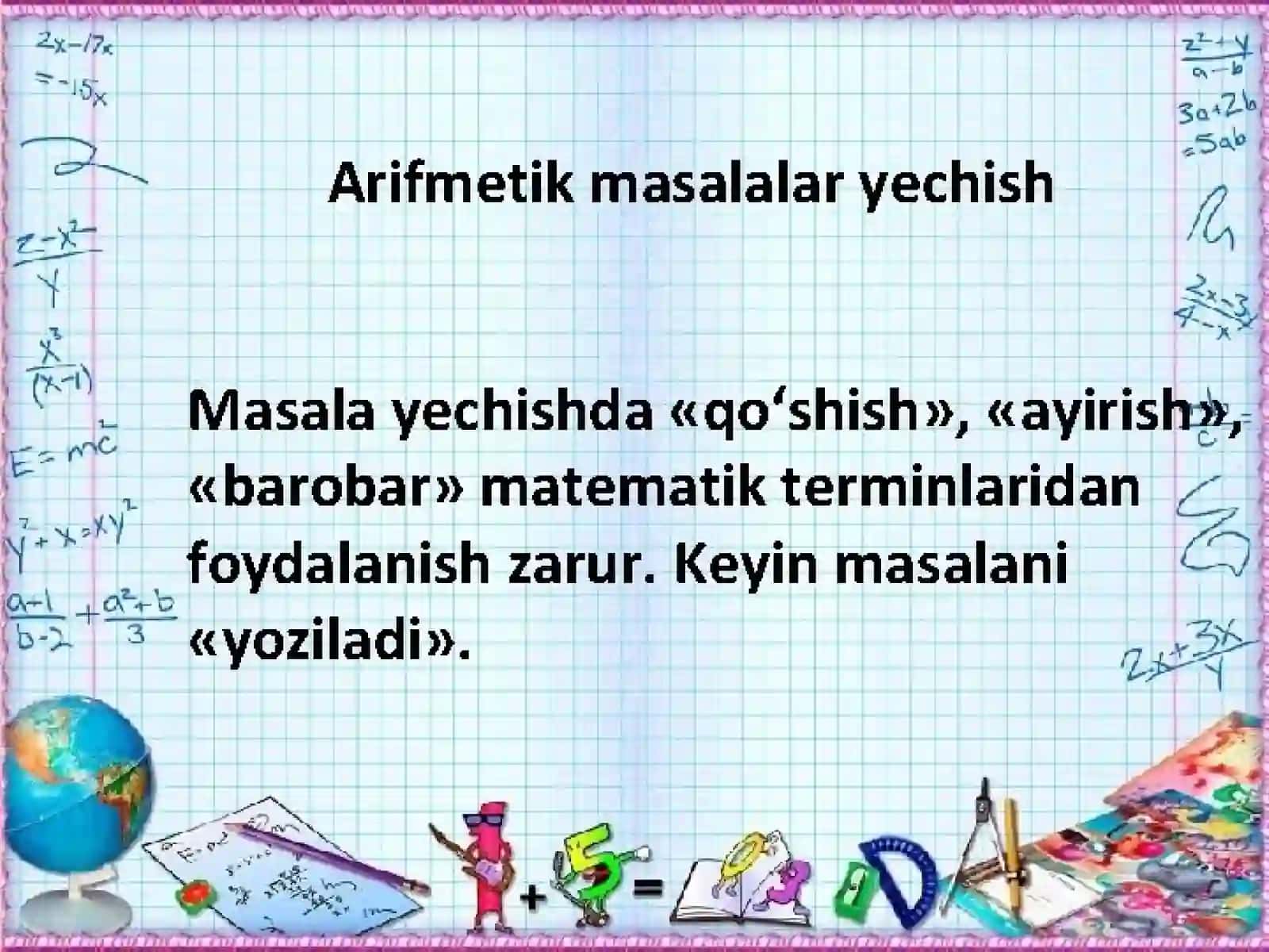 Arifmetik masalalari yechishga o'rgatish metodikasi 3