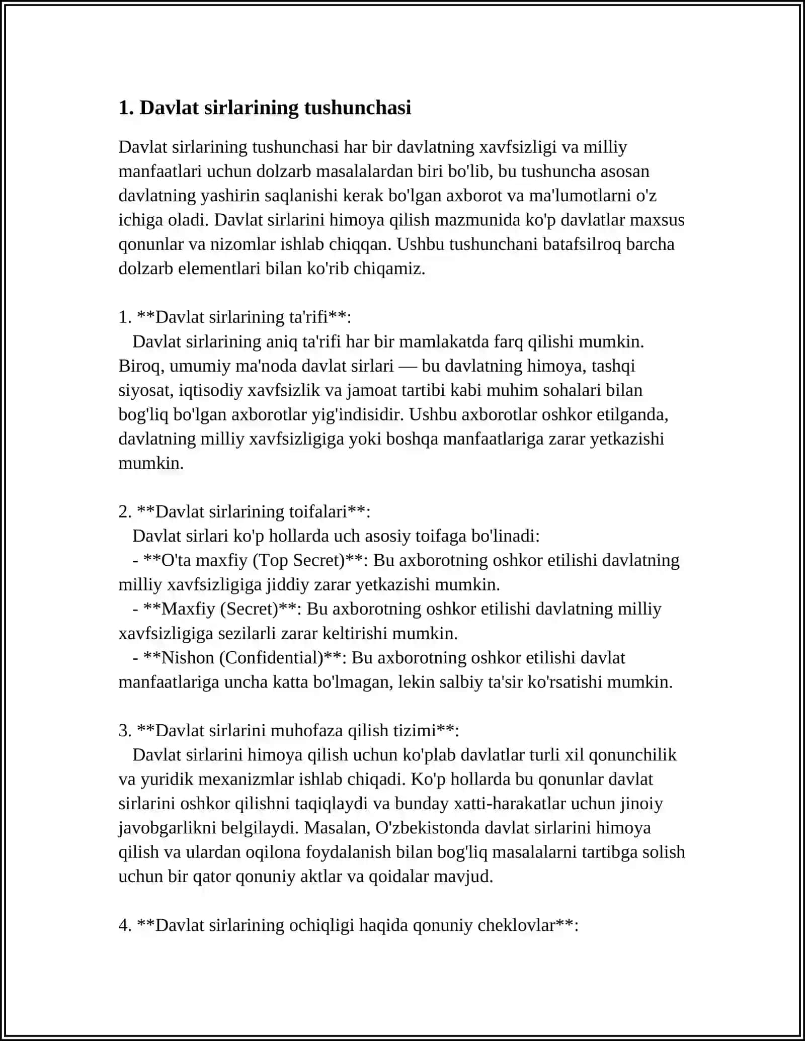DAVLAT SIRLARINI SAQLASH 3