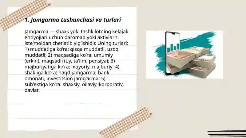 Jamgarma va uning xajmiga tasir etuvchi omillar 3