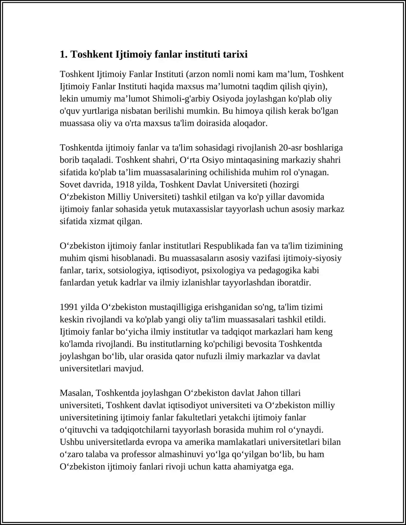 Toshkent Ijtimoiy Fanlar Instituti 3