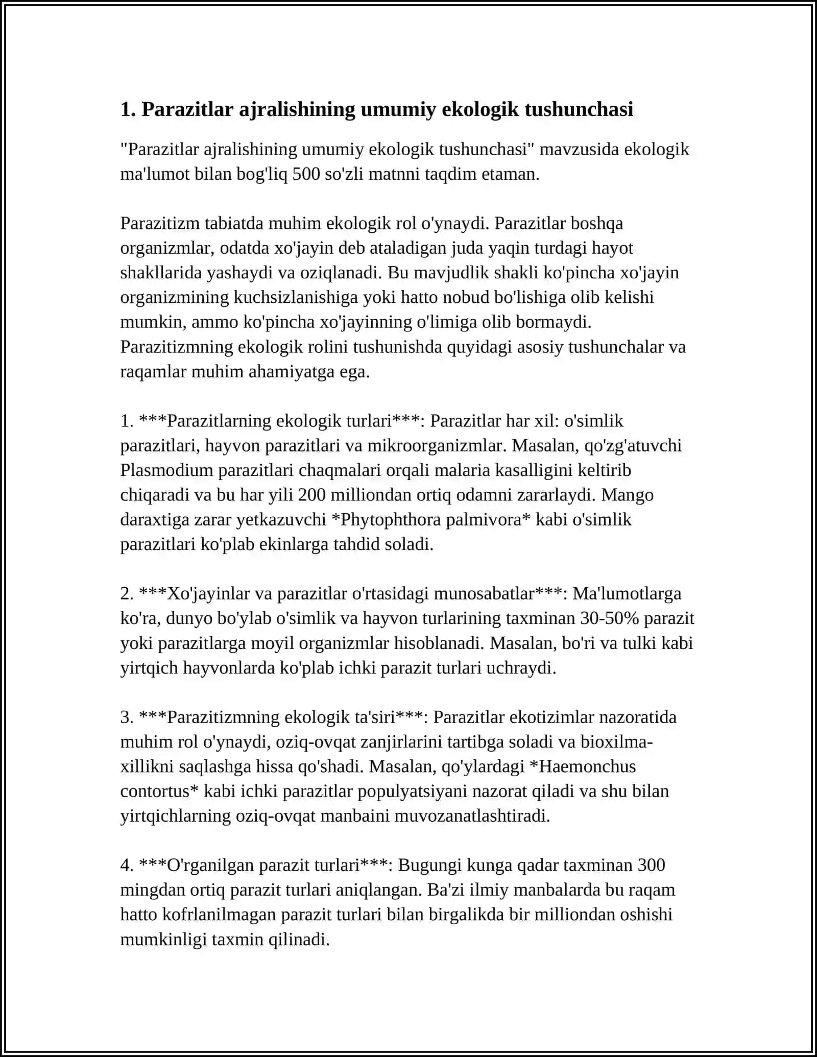 PARAZITLAR AJRALISHINING EKOLOGIK ASOSLARI 3