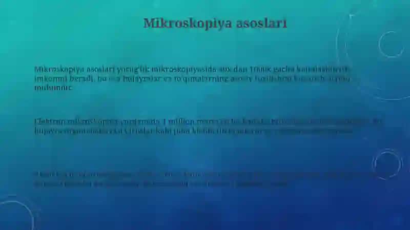 Mikroskopiya va Molekulyar Biologiya 3
