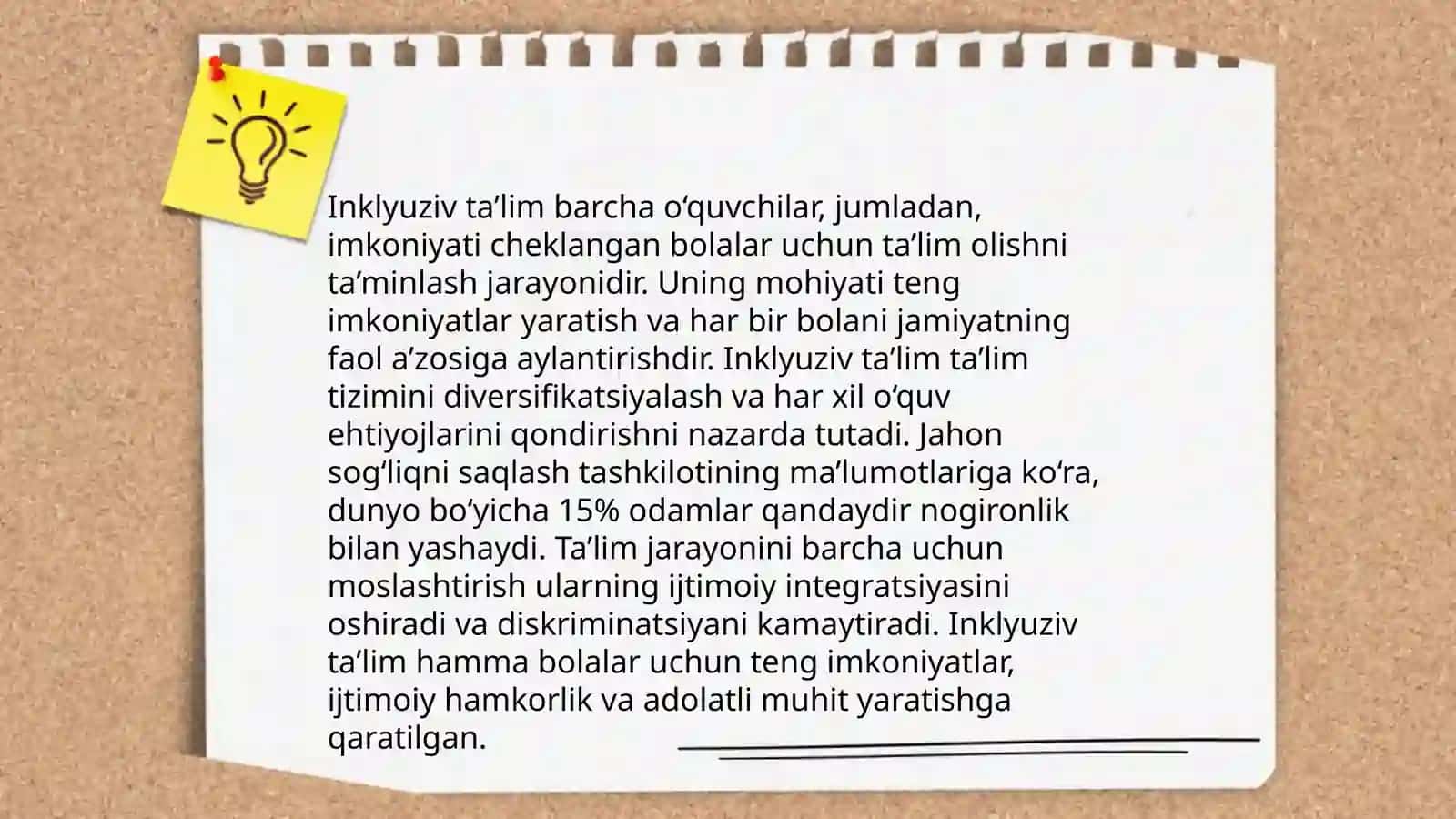 Inklyuziv taʼlim dunyoqarash va taʼlimiy konsepsiyasi 3