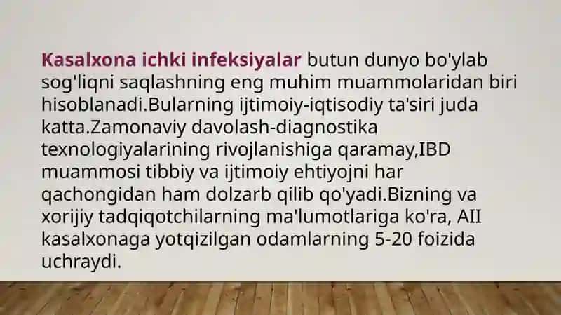 Kasalxona Ichkilari Infeksiyalari 3