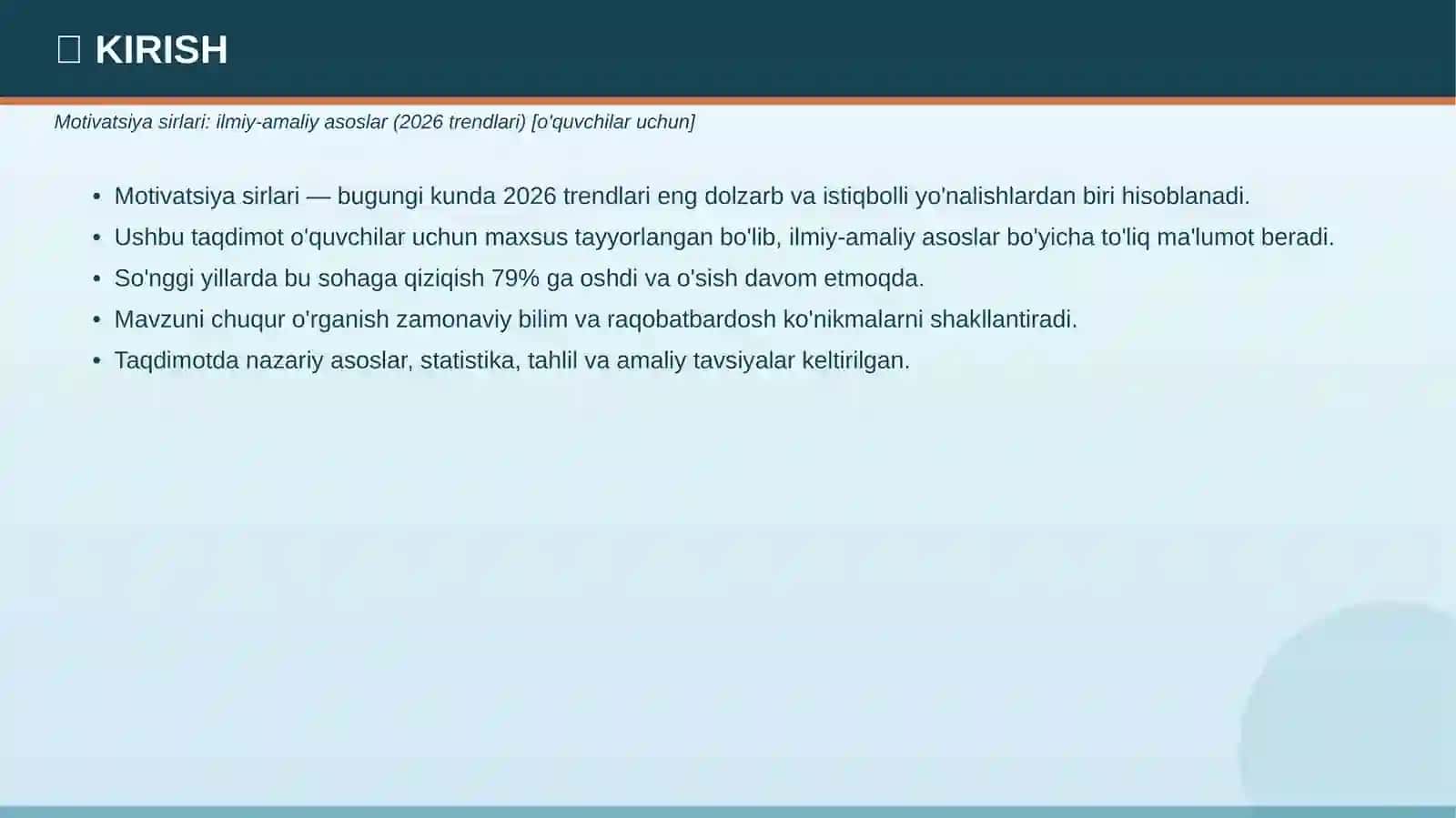 MOTIVATSIYA SIRLARI 3