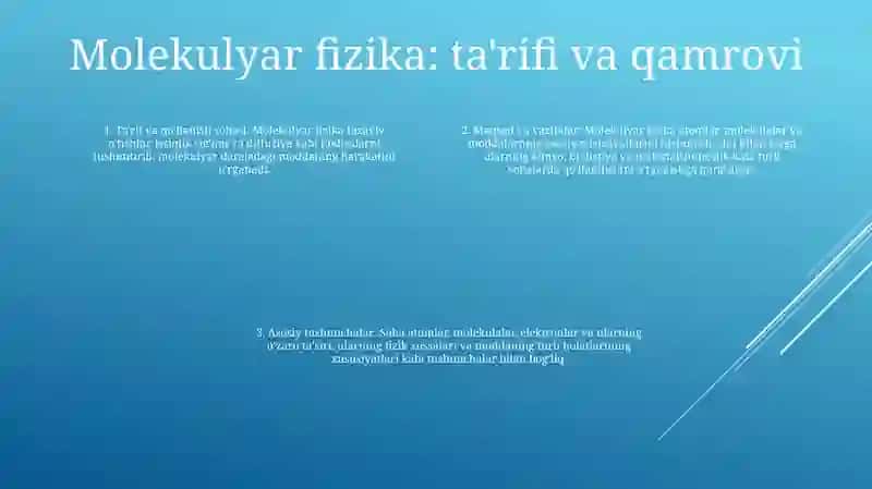 Molekulyar Fizika Faniga Kirish 3