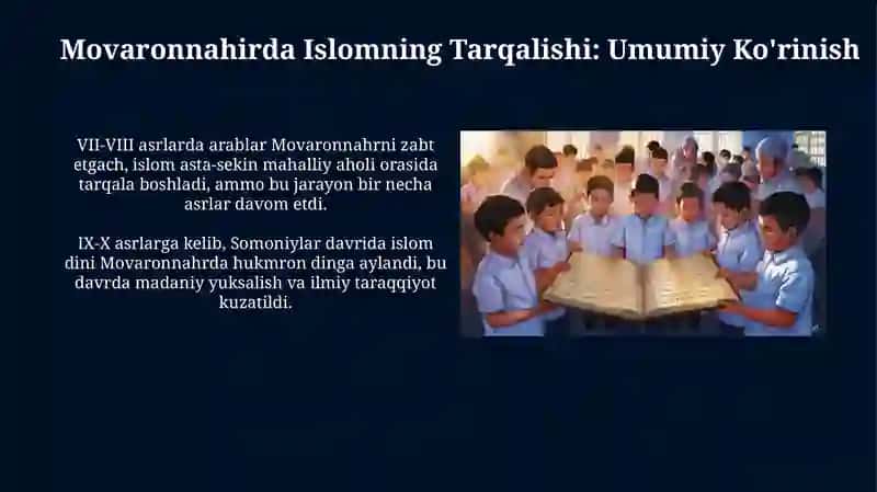 Movaronahirda Islomning Tarqalishi: Dastlabki Bosqichlar 3