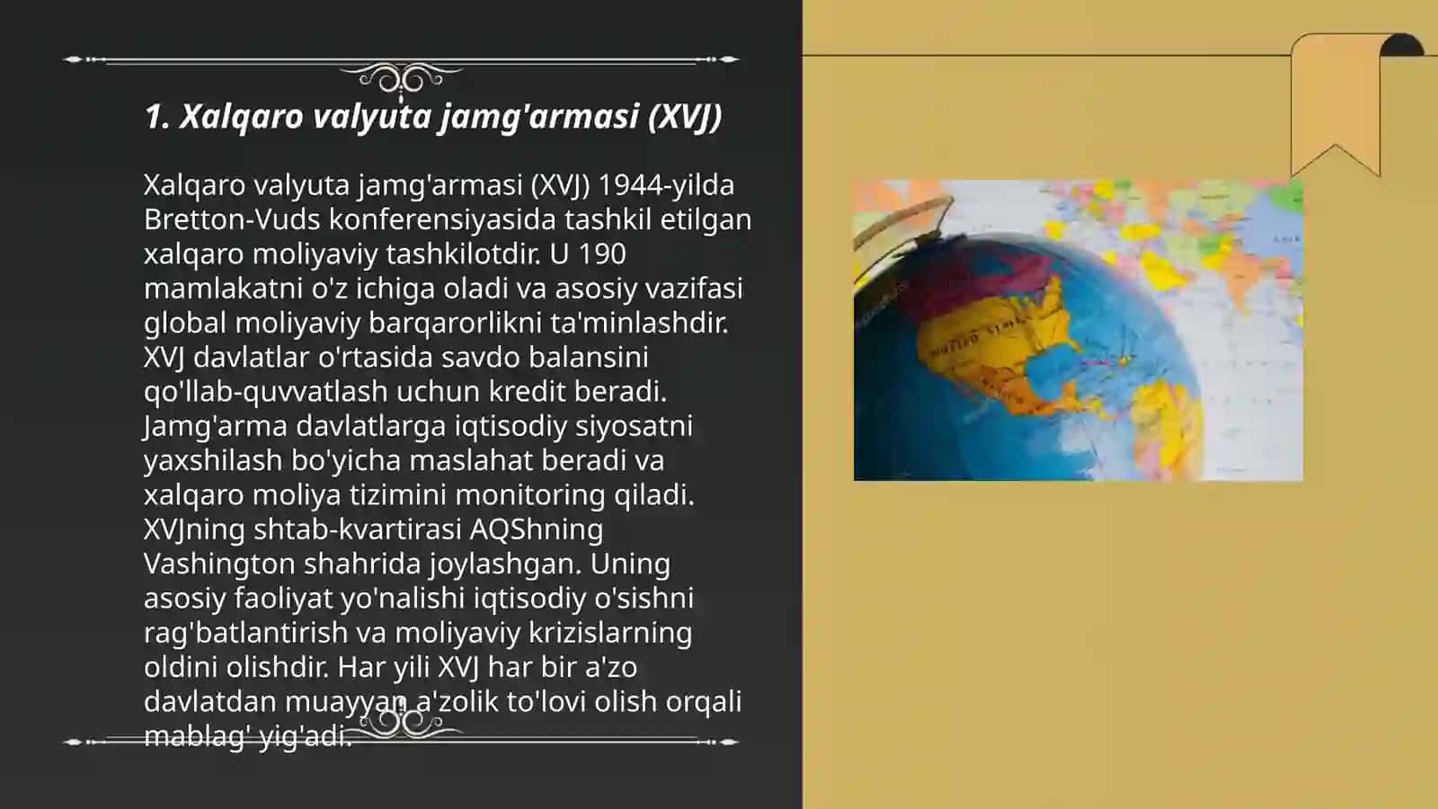 Xalqaro valyuta jamg'armasi (XVJ) 3