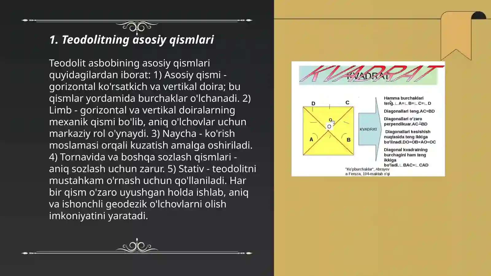 Teodolitni tekshirish va sozlash 3