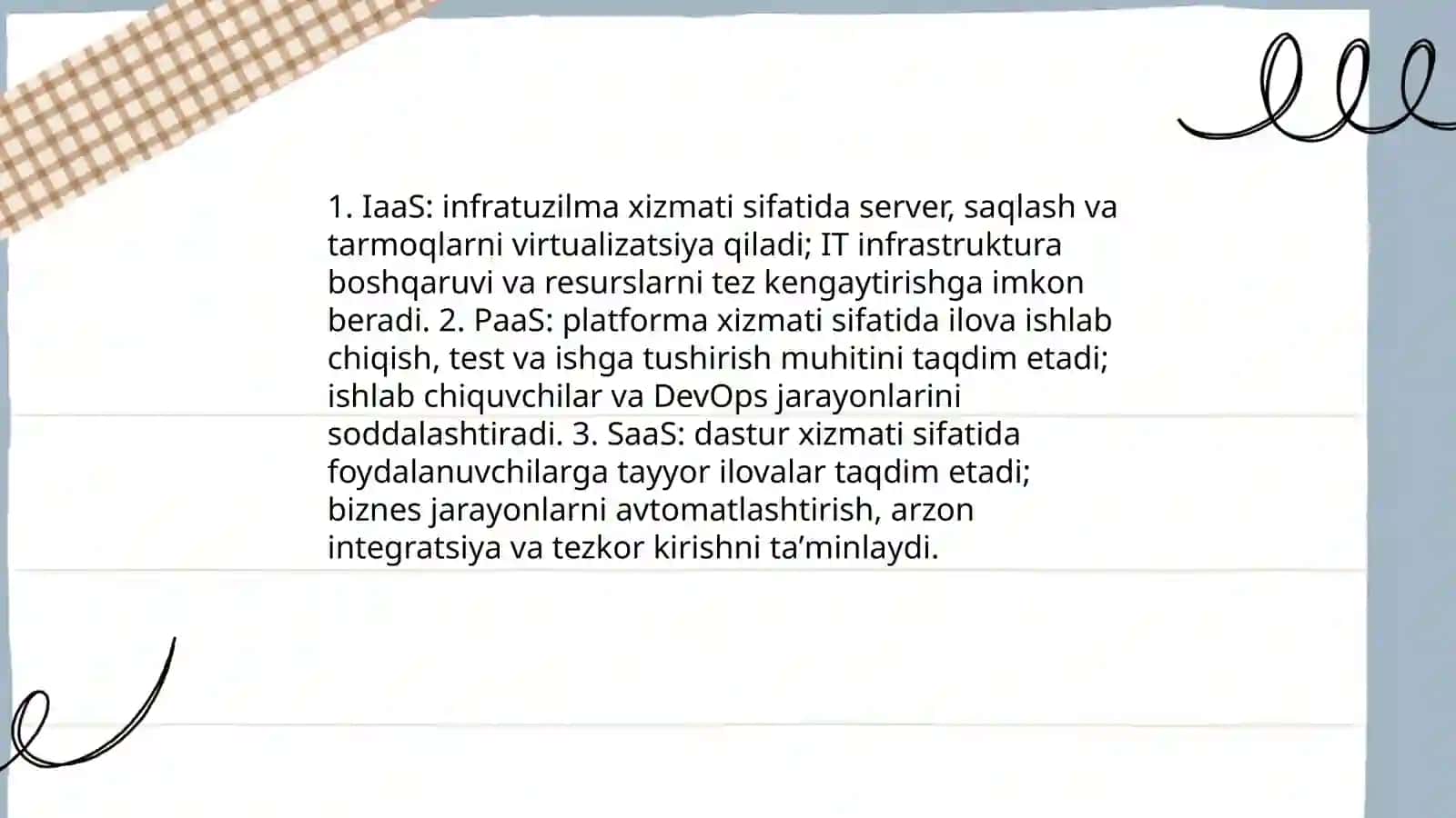 Bulutli texnologiyalar va ularning ahamiyati 3