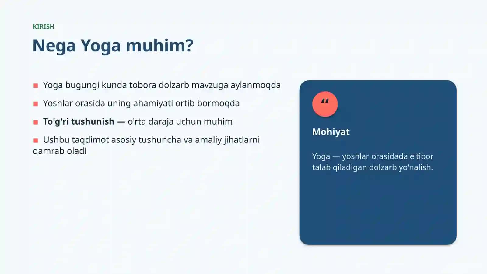 Yoga Muammolari va Yechimlari 3