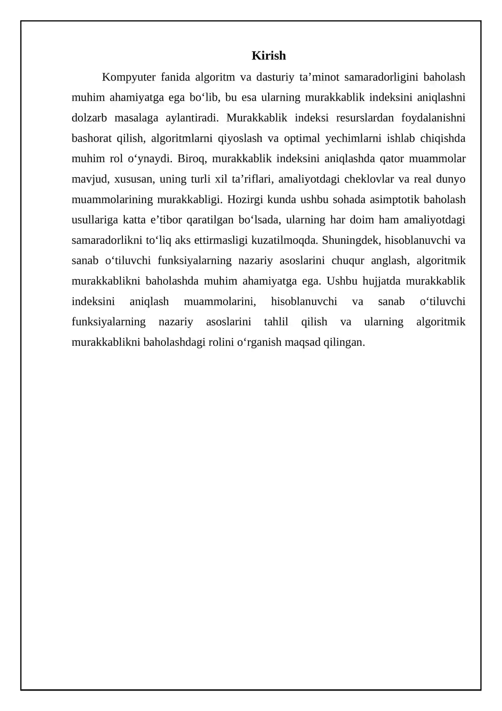 Murakkablik indeksini aniqlash muammolari 3