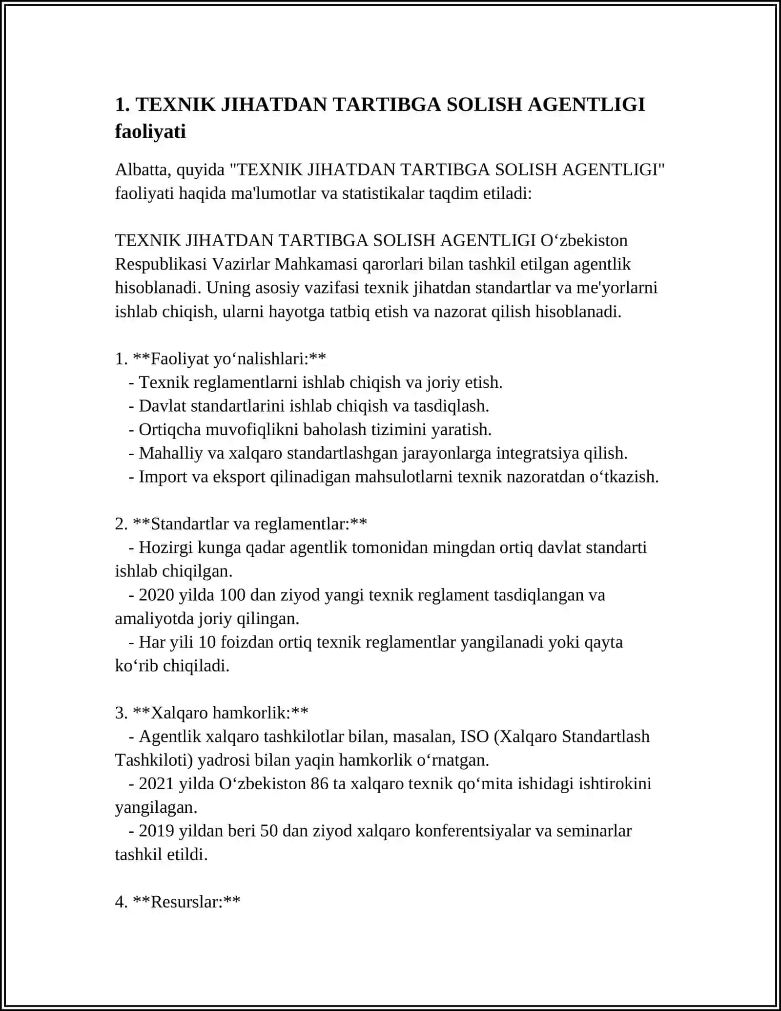 TEXNIK JIHATDAN TARTIBGA SOLISH AGENTLIGI 3