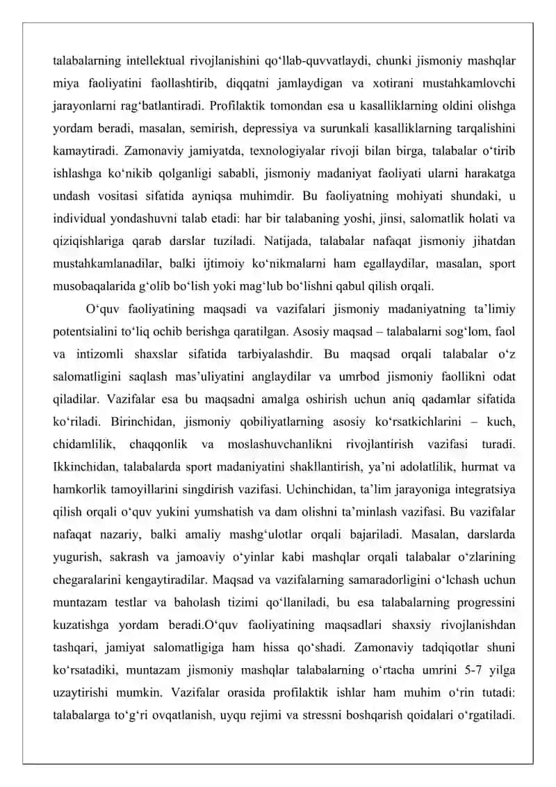 Jismoniy madaniyat o‘quv faoliyati 3